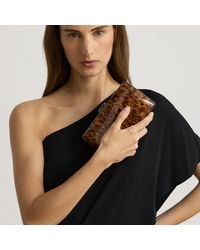 Ralph Lauren - Tortoiseshell Patent Small Franki Clutch - Lyst
