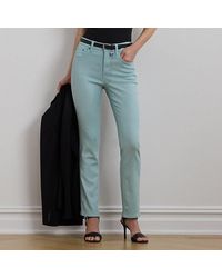 Ralph Lauren - Ralph Lauren Coated High-Rise Straight Ankle Jean - Lyst