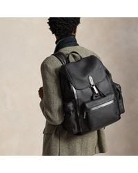 Polo Ralph Lauren - Polo Id Pebbled Leather Backpack - Lyst
