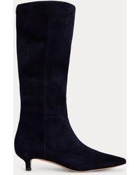 Ralph Lauren - Francesca Sheep-Suede Tall Boot Heel - Lyst