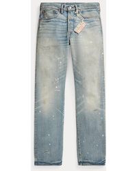 RRL - Camden Straight Fit Selvedge Jeans - Lyst