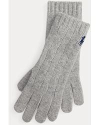 Polo Ralph Lauren - Cable-Knit Wool-Cashmere Gloves - Lyst