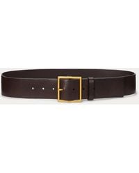 Polo Ralph Lauren - Cintura in pelle con fibbia quadrata - Lyst