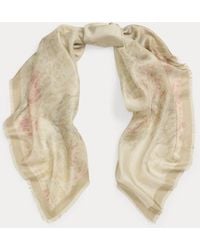 Ralph Lauren - Foulard in seta a fiori - Lyst