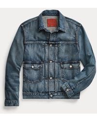 RRL - Giacca trucker Overdale in denim indaco - Lyst
