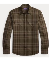 Ralph Lauren - Camicia in twill motivo scozzese - Lyst