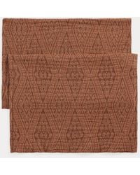 RRL - Dubbelzijdige Katoenen Jacquard Sjaal - Lyst