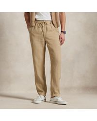 Polo Ralph Lauren - Pantalón De Lino Slim Tapered Fit - Lyst