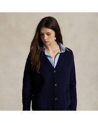 Polo Ralph Lauren - Cable-Trim Wool-Cashmere Cardigan - Lyst