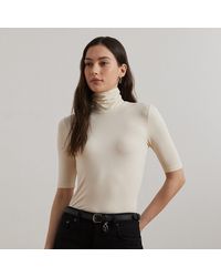 Ralph Lauren - Ralph Lauren Jersey Turtleneck Top - Lyst