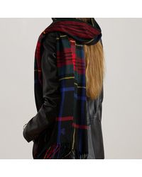 Ralph Lauren - Bufanda De Cuadros Con Flecos - Lyst
