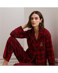 Ralph Lauren - Karierter Pyjama Aus Fleece - Lyst