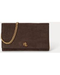 Ralph Lauren - Medium Adair Ii Croc-Embossed Crossbody - Lyst