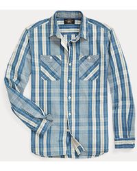 RRL - Camisa de trabajo de algodón y lino - Lyst
