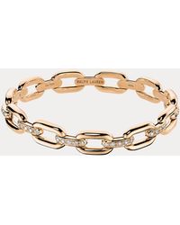 Ralph Lauren - Pave Diamond Rose Gold Chain Bracelet - Lyst