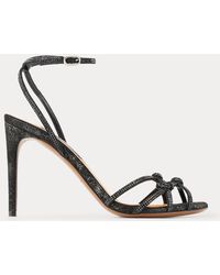 Ralph Lauren - Kiera 95 Mm Versierde Metallic Sandaal - Lyst