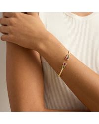 Ralph Lauren - Plated Beaded Stone Cuff Bracelet - Lyst