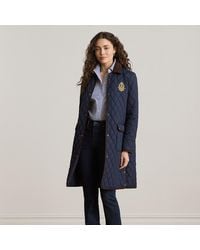 Ralph Lauren - Crest-Patch Corduroy-Trim Quilted Jacket - Lyst