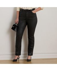 Ralph Lauren - Ralph Lauren Coated High-Rise Straight Ankle Jean - Lyst