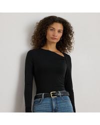 Ralph Lauren - Ralph Lauren Stretch Jersey Asymmetrical Top - Lyst