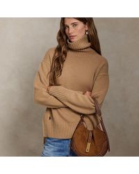 Polo Ralph Lauren - Kleine Suède-Leren Polo Id Schoudertas - Lyst
