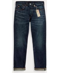 RRL - Slim Fit Selvedge Jeans Met Hoge Taille - Lyst
