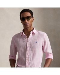 Polo Ralph Lauren - Custom Fit Striped Linen Shirt - Lyst