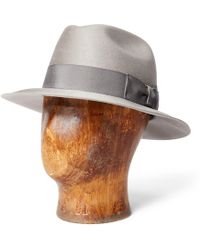 RRL Fedora aus Wollfilz - Grau