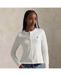 Polo Ralph Lauren - Strickjacke Aus Stretch-Baumwollpiqué - Lyst
