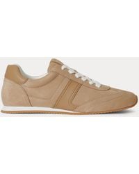 Ralph Lauren - Dani Suede & Leather Low-Profile Trainer - Lyst