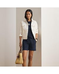 Ralph Lauren - Linen Wide-Leg Drawcord Shorts - Lyst