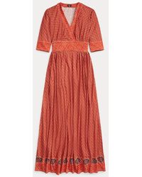 RRL - Print Cotton-linen Jersey Dress - Lyst