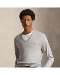 Polo Ralph Lauren - Slim Fit Cotton V-neck Sweater - Lyst