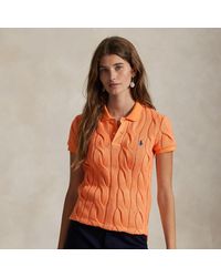 Polo Ralph Lauren - Cable-Knit Cotton Polo Shirt - Lyst