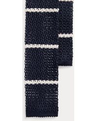 Polo Ralph Lauren - Cravatta in maglia a righe ricamata - Lyst