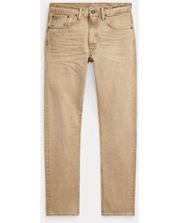 RRL - High-Slim-Fit Jeans in Sandbraun - Lyst