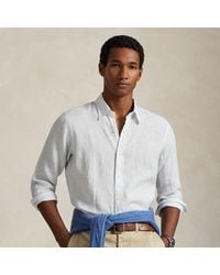 Polo Ralph Lauren - Slim Fit Striped Linen Shirt - Lyst