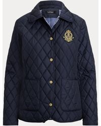 Ralph Lauren - Ruitvormig Doorgestikt Jack Met Patch - Lyst