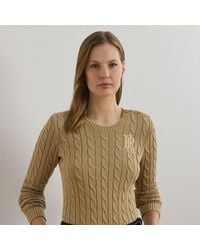 Ralph Lauren - Jersey De Algodón Con Ribete De Botones - Lyst