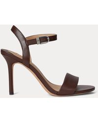 Ralph Lauren - Gwen Nappa Leather Sandal - Lyst