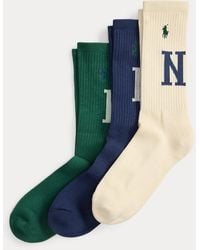 Polo Ralph Lauren - Cotton-Blend Crew Sock 3-Pack - Lyst