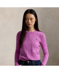 Polo Ralph Lauren - Cable Wool-Cashmere Crewneck Jumper - Lyst