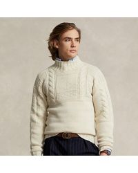 Polo Ralph Lauren - Aran-Pullover aus Wollmischung mit Anker - Lyst