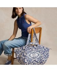 Polo Ralph Lauren - Quilted Floral Cotton Extra-large Tote - Lyst