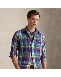 Polo Ralph Lauren - Classic Fit Plaid Linen Shirt - Lyst