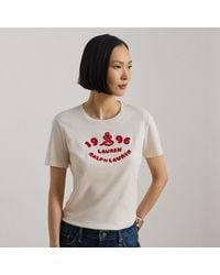 Ralph Lauren - Embroidered-Logo Cotton Jersey T-Shirt - Lyst