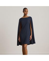 Ralph Lauren - Cape Georgette Cocktail Dress - Lyst