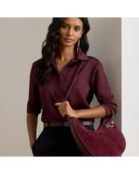 Ralph Lauren - Borsa a spalla Tasha grande in camoscio - Lyst