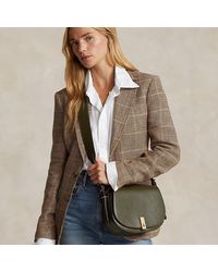 Polo Ralph Lauren - Polo Id Leather Saddle Bag - Lyst