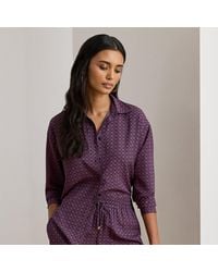 Ralph Lauren - Camicia in crêpe foulard Relaxed-Fit - Lyst